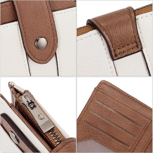 Small Womens Wallet Leather Bifold Slim Card Holder Organizer ID Window Purse - Picture 5 of 7